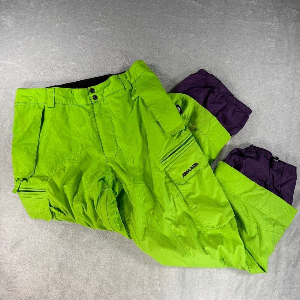 Armada Roundup Ski Snowboard Pants Kryptonite Fluorescent Lime Green Medium G